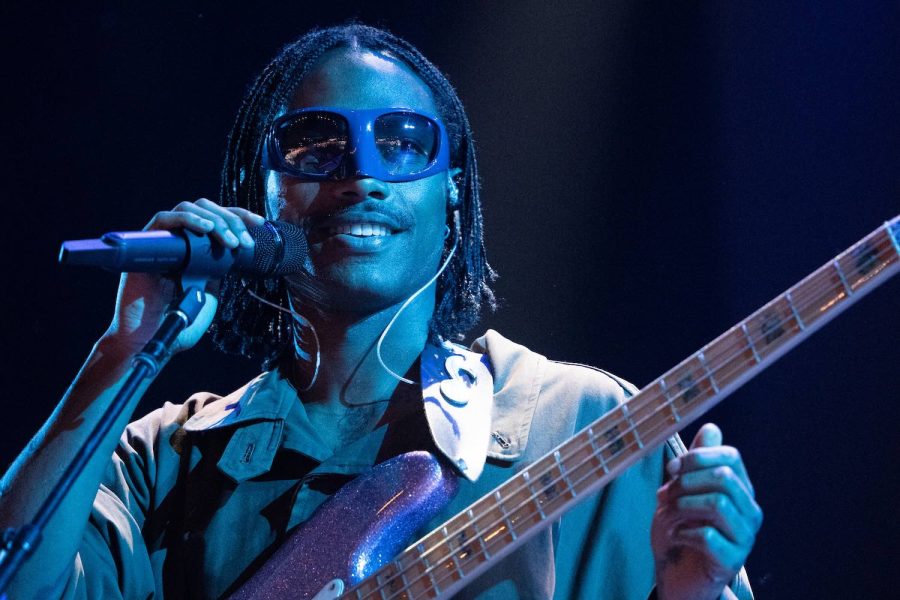 INDIO, CALIFORNIA - APRIL 23: Singer Steve Lacy performs on the Mojave Stage during Weekend 2, Day 2 of the 2022 Coachella Valley Music and Arts Festival on April 23, 2022 in Indio, California. (Photo by Scott Dudelson/Getty Images for Coachella)